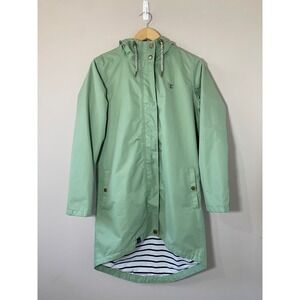Lighthouse Beachcomber Long Rain Jacket Sage Green Waterproof Hooded Womens 10